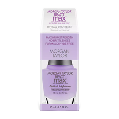 Morgan Taylor REACTmax Optical Brightener Nail Strengthener and Extended Wear Base Coat, 0.5 oz.