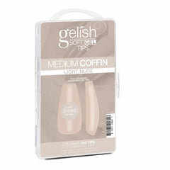 Soft Gel™ Tips - Light Nude Medium Coffin 120CT