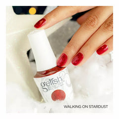 Gelish Soak-Off Gel Polish Walking On Stardust, 0.5 fl oz. RED GLITTER