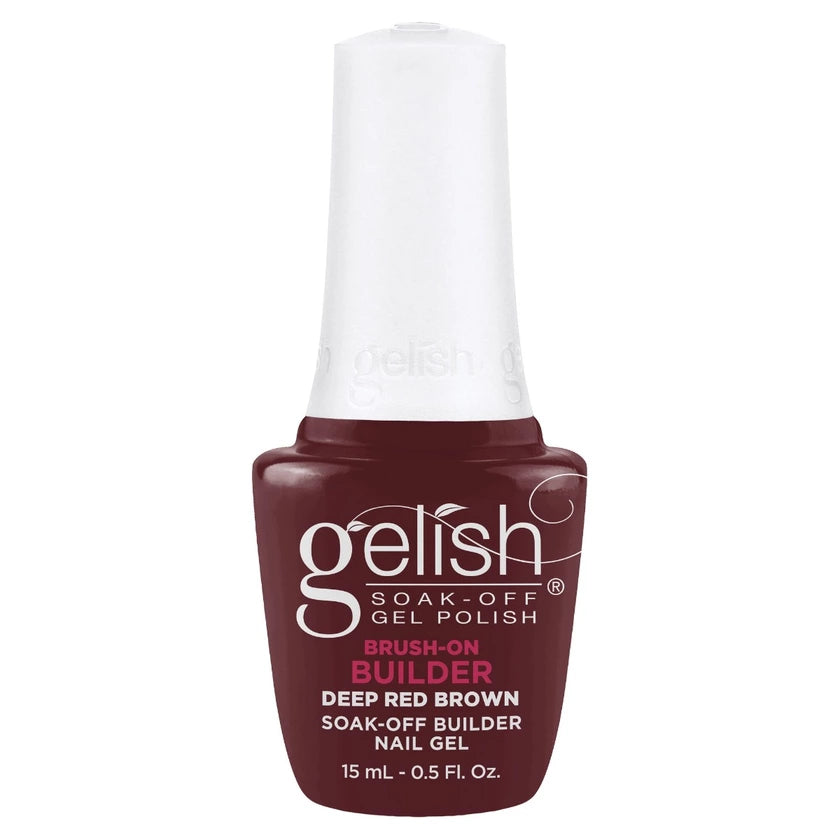 Gelish Brush-On Builder Deep Red Brown
