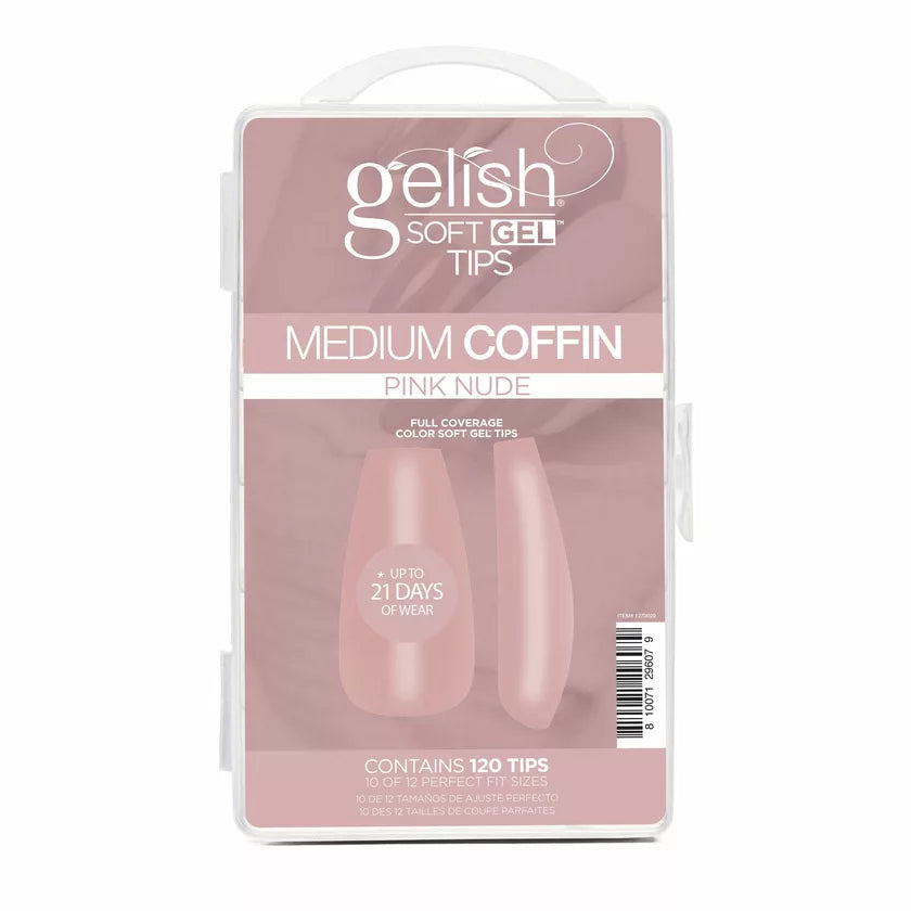 Soft Gel™ Tips - Pink Nude Medium Coffin 120CT