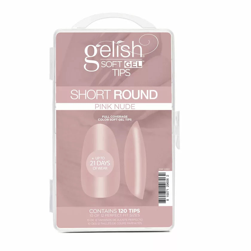 Soft Gel™ Tips - Pink Nude Short Round 120CT