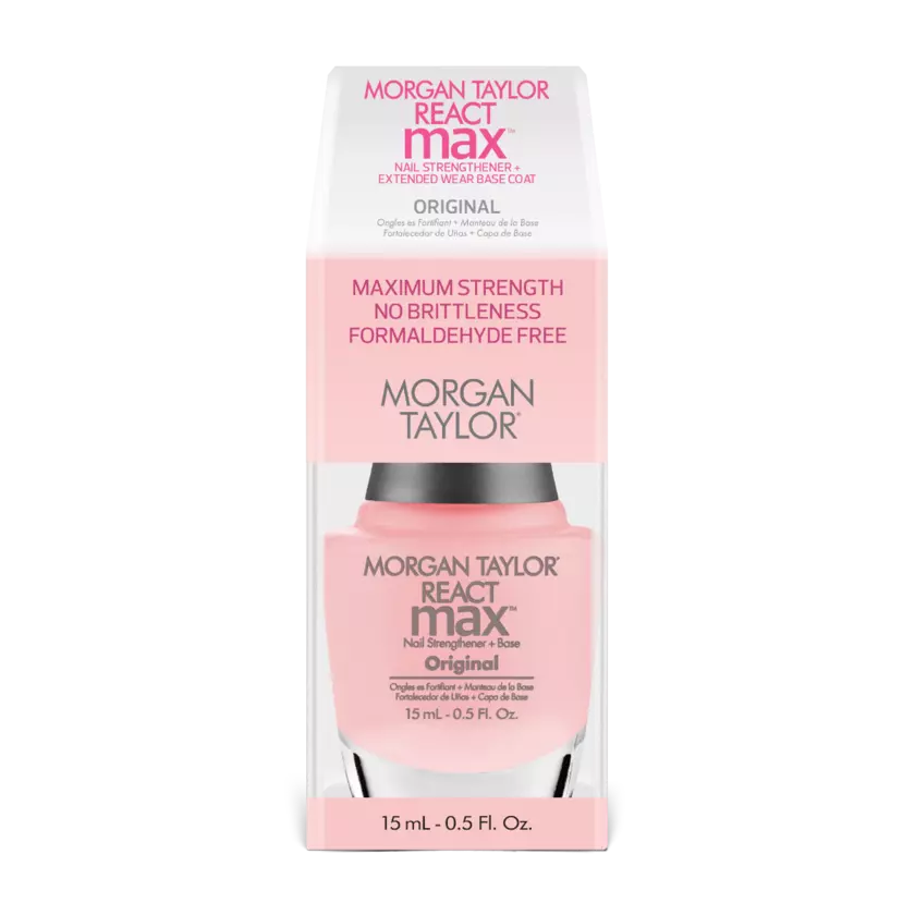 Morgan Taylor REACTmax Original Nail Strengthener and Extended Wear Base Coat, 0.5 oz.