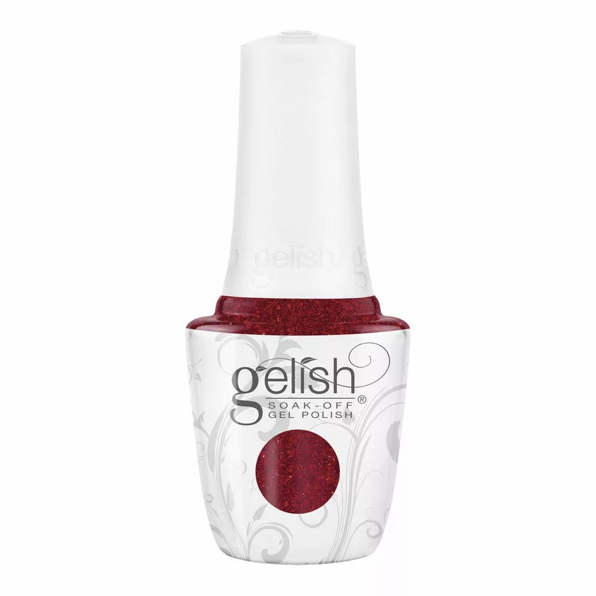 Gelish Soak-Off Gel Polish Walking On Stardust, 0.5 fl oz. RED GLITTER