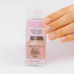 Morgan Taylor REACTmax Satin Nail Strengthener and Extended Wear Base Coat, 0.5 oz.