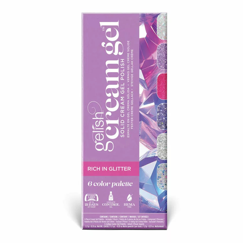 Gelish Cream Gel 6PC Palette - Rich In Glitter