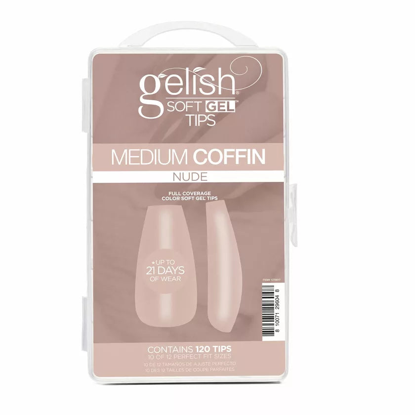 Soft Gel™ Tips - Nude Medium Coffin 120CT