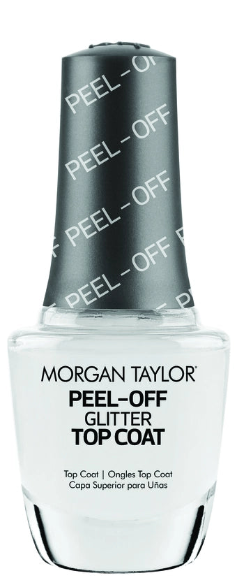 Morgan Taylor Peel-Off Glitter Top Coat, 15mL
