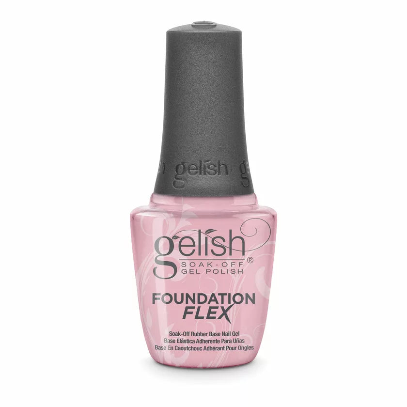 Gelish Foundation Flex Soak-Off Rubber Base Nail Gel - Light Nude, 0.5 fl oz.