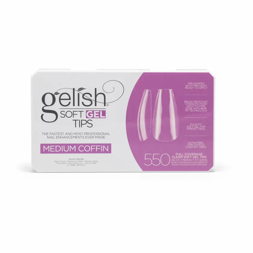 Gelish Soft Gel™ Medium Coffin Tips (550CT)